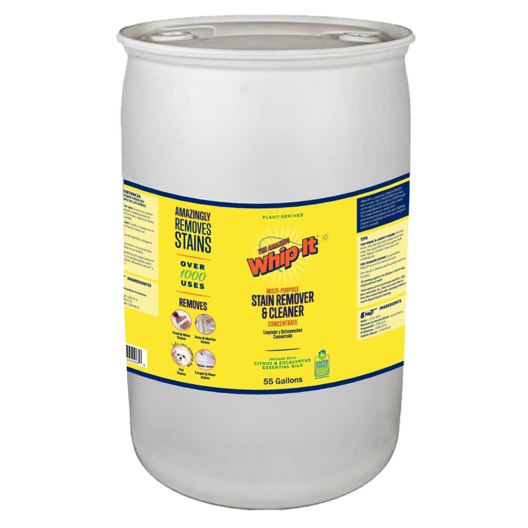 WhipIt MultiPurpose Stain Remover CONCENTRATE 55 Gallon Drum