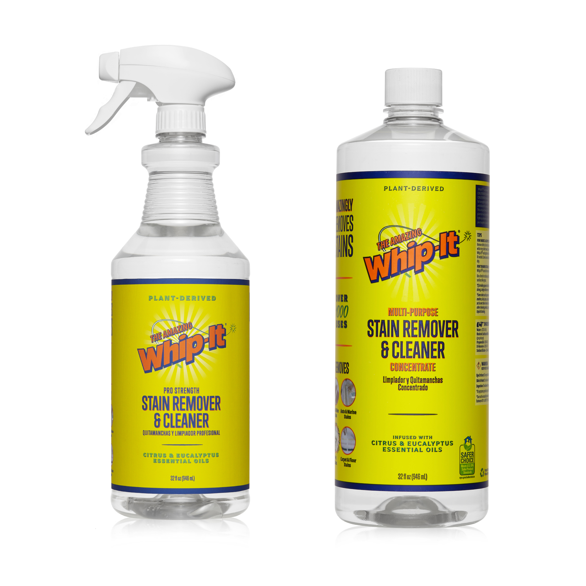 Whip It Cleaner Concentrate, Multi Purpose Stain Remover and Cleaner  GALLON. 128oz - Whip-It® Cleaner & Stain Remover