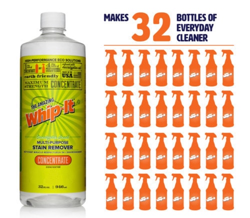 Whip-It® Concentrate Makes 32 Bottles Of Cleaner