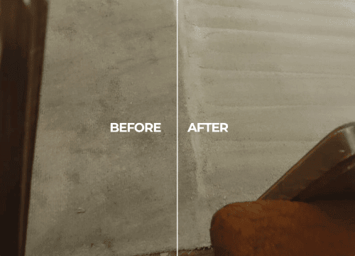 Before and after carpet stain removal